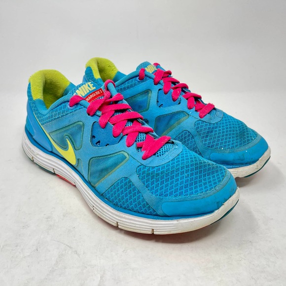 Nike Lunarglide 3 Womens 7 1/2 = Youth 6 Blue Yellow .01:I.5.7 - Picture 6 of 12